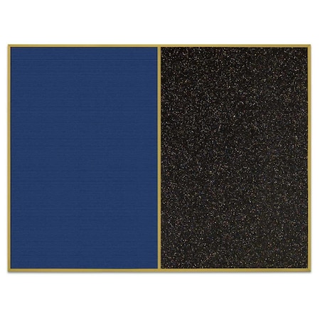 United Visual Products Sliding Door Indoor Enclosed Corkboard, 9 UV9011ACS-SATIN-CORK